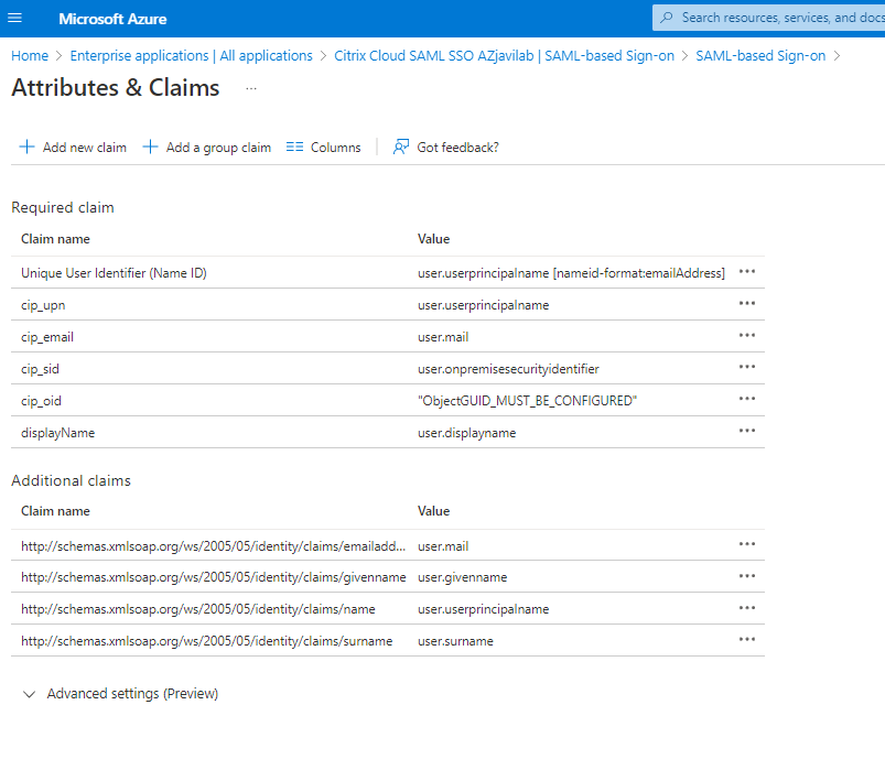 cip_oid attribute mapping error · Issue 98113 · MicrosoftDocs/azure