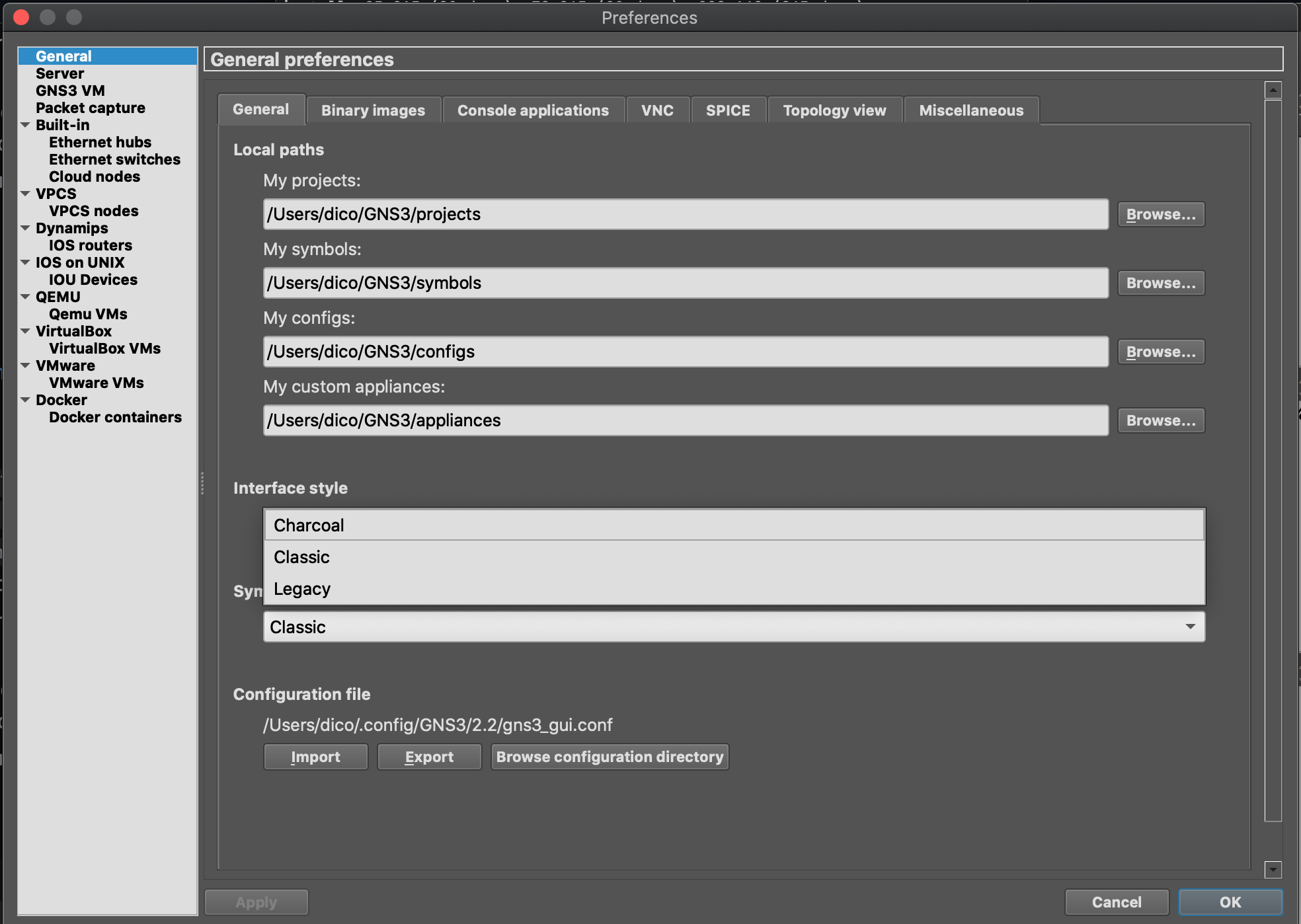 MacOS support · Issue #13 · n3oxmind/gns3theme · GitHub
