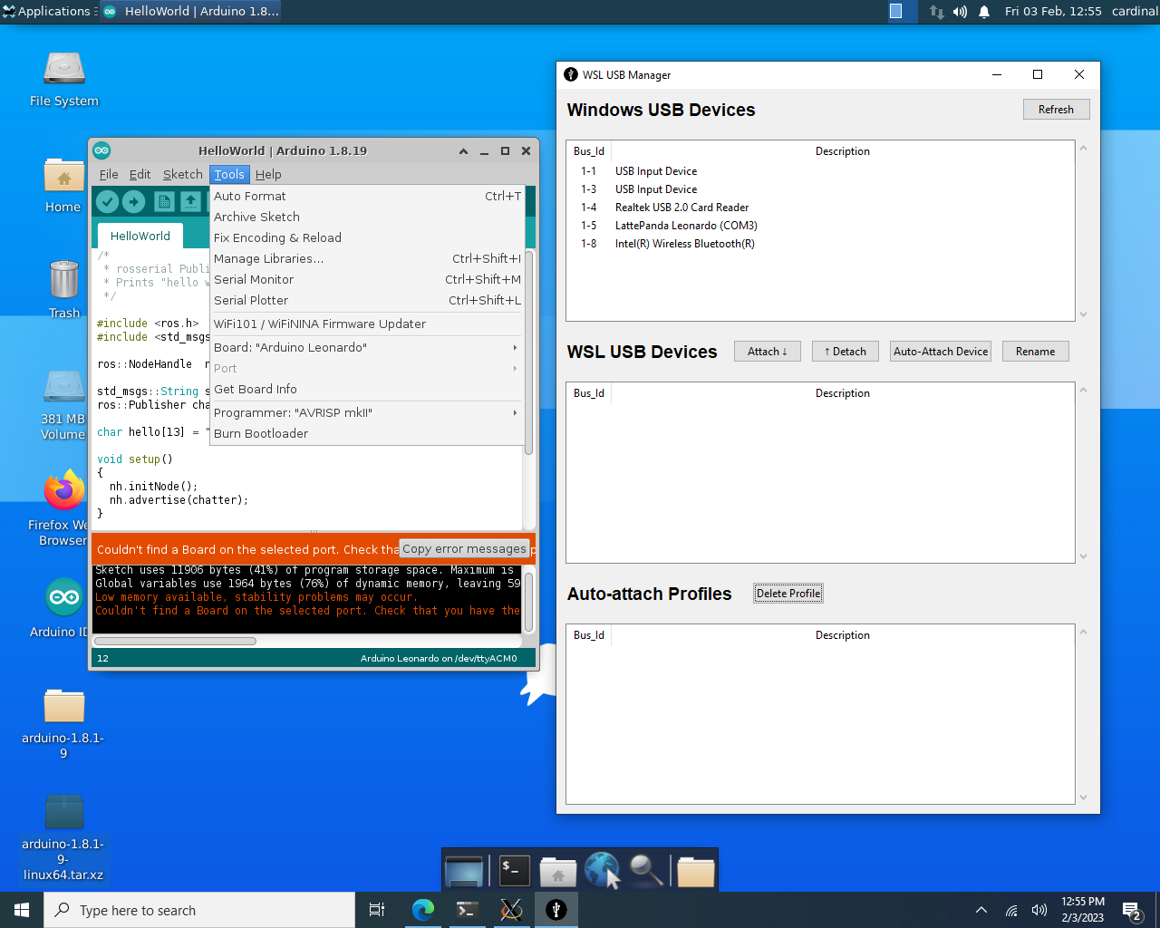 Arduino Leonardo (Microcontroller) Keeps Disconnecting from Arduino IDE