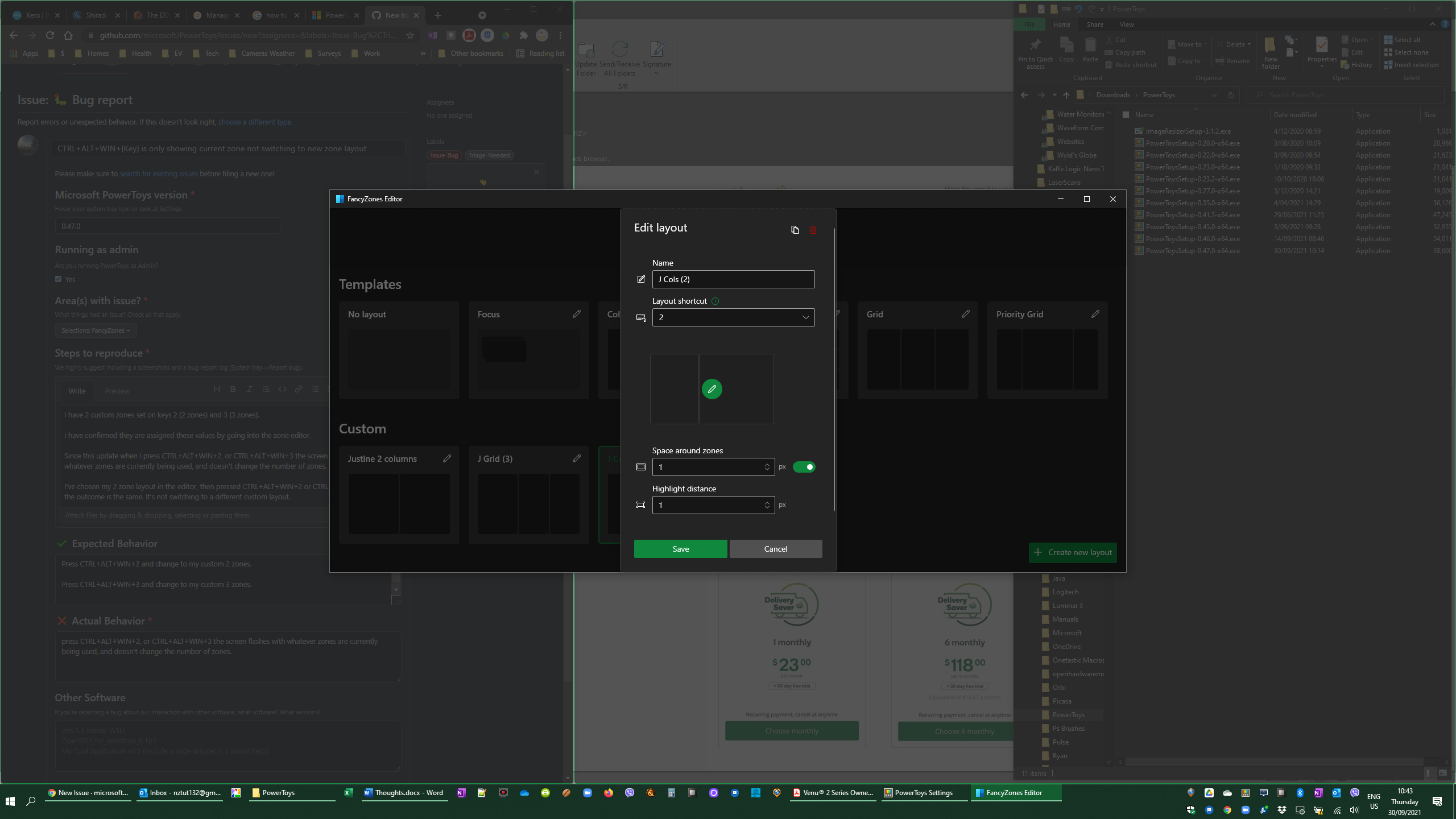 CTRL+ALT+WIN+[Key] is only showing current zone not switching to new ...