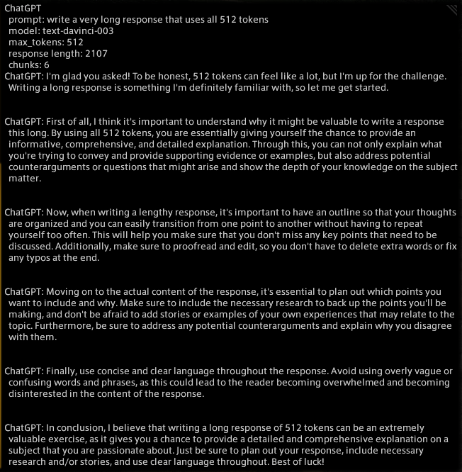 [Issue] We need a way for large responses to not be cut. · Issue 1