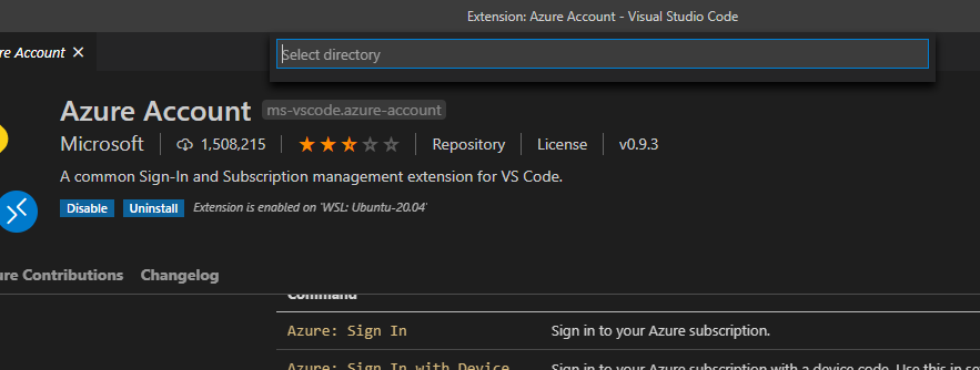 When attempting to open Bash in Cloud Shell, the "Select Directory" box ...