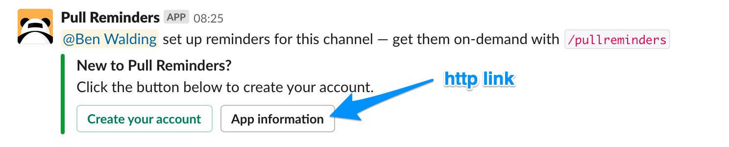 Slack Setup Message For Channel Has Http Link For App Info Issue 165