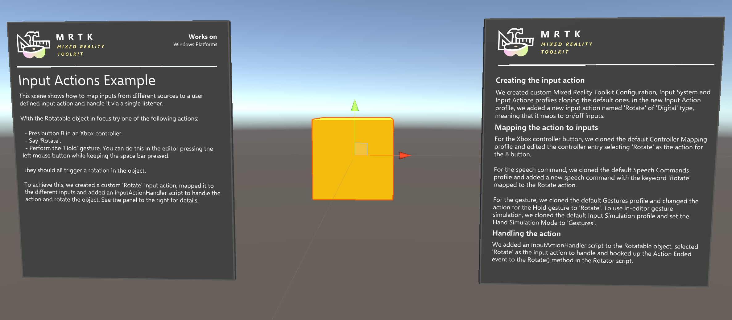 Added Input Action Handler Interface To Receive Action Events