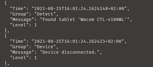 Support Request: Failed to detect Wacom CTL-4100WLE-S · Issue #1293 ...