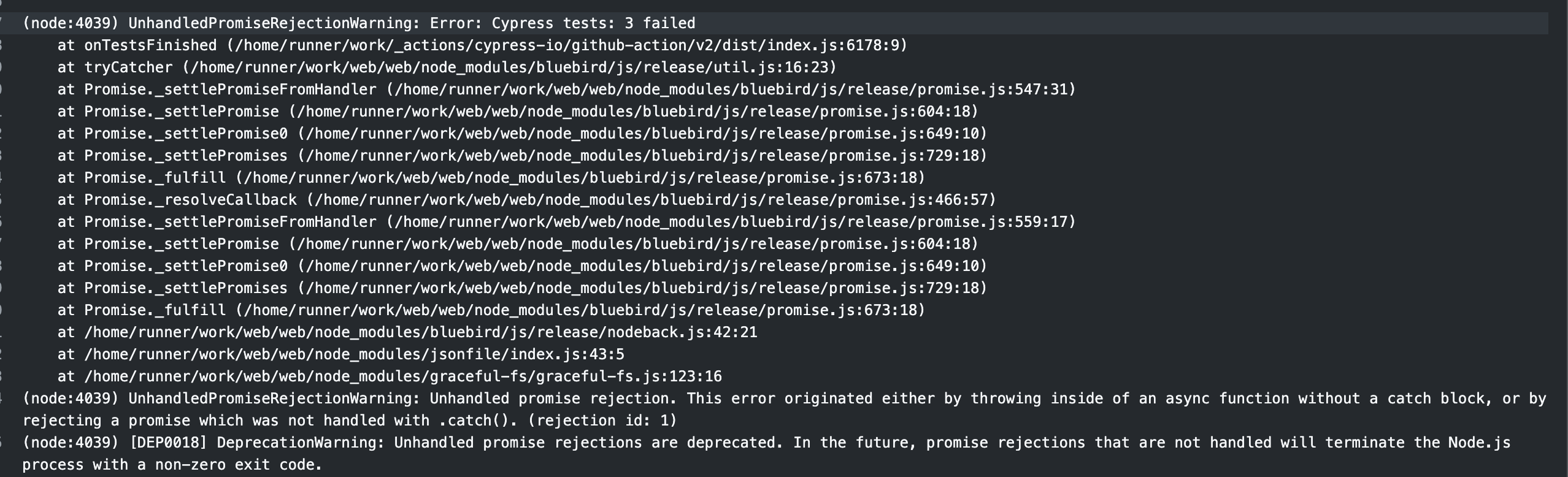 UnhandledPromiseRejectionWarning · Issue #190 · cypress-io/github ...