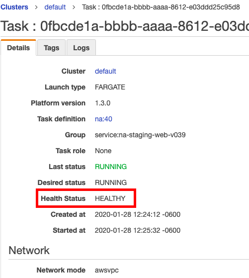 Feature If possible use ECS Health Checks when determining ECS task