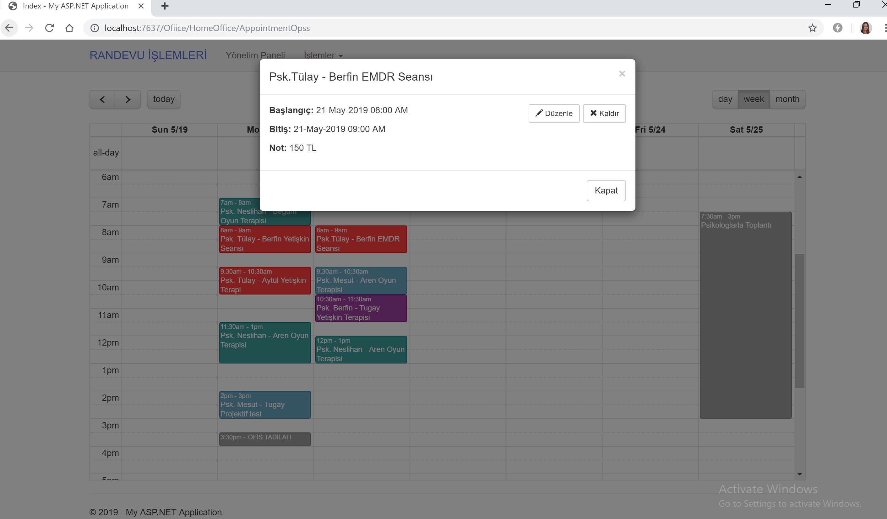 GitHub - betulsenoglu/OfficeAppointmentSoftware: This project includes ...