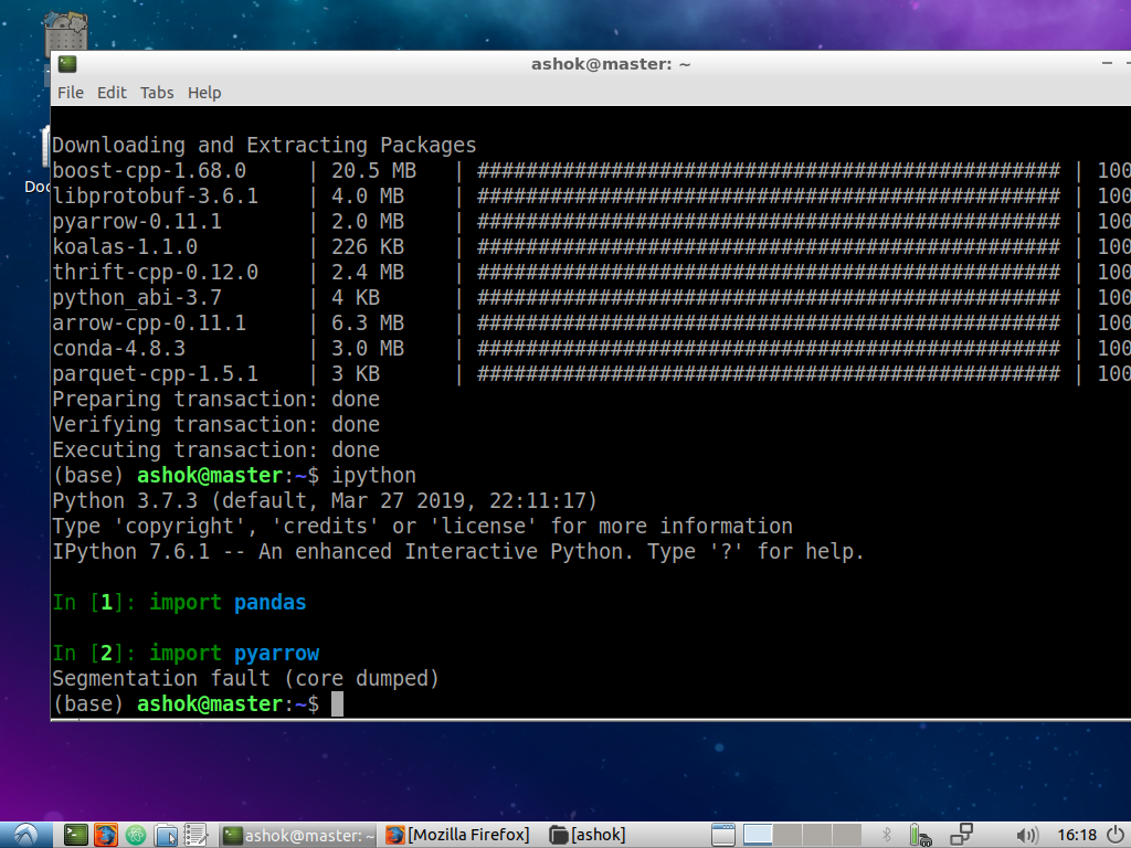 Unable to install koalas on lubuntusegmentation fault · Issue 1679 · databricks/koalas · GitHub