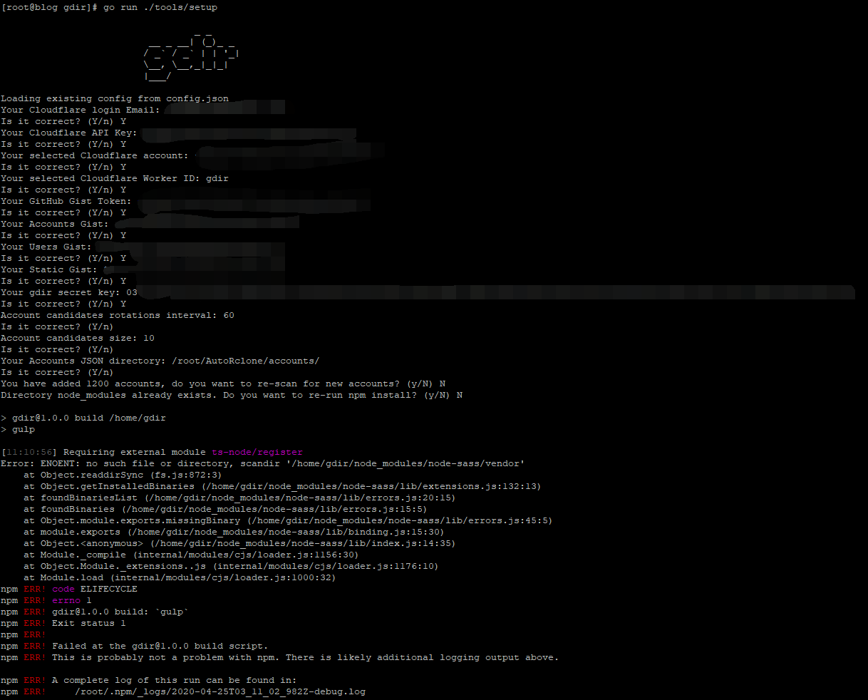 Failed to run setup · Issue #1 · workerindex/gdir · GitHub