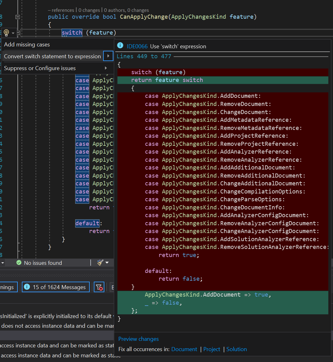 Convert to switch expression produces wrong code · Issue #48829 ...
