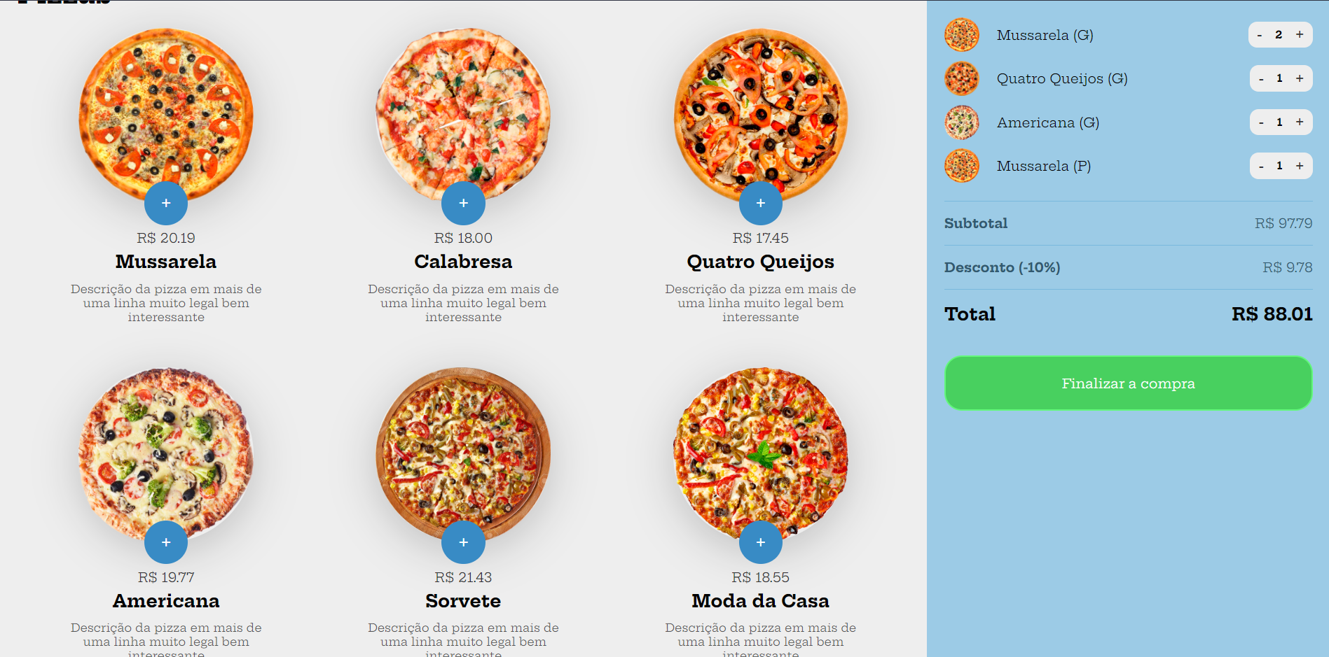 GitHub - manelB1/LojaPizza: "Loja" de pizza utilizando javascript. Este ...