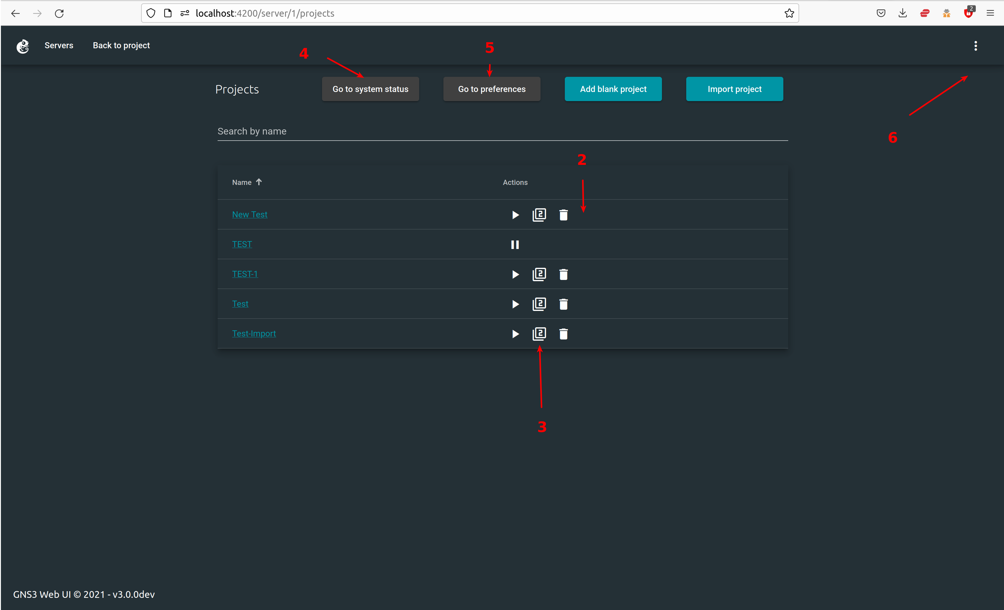 Projects page improvements · Issue #1354 · GNS3/gns3-web-ui · GitHub