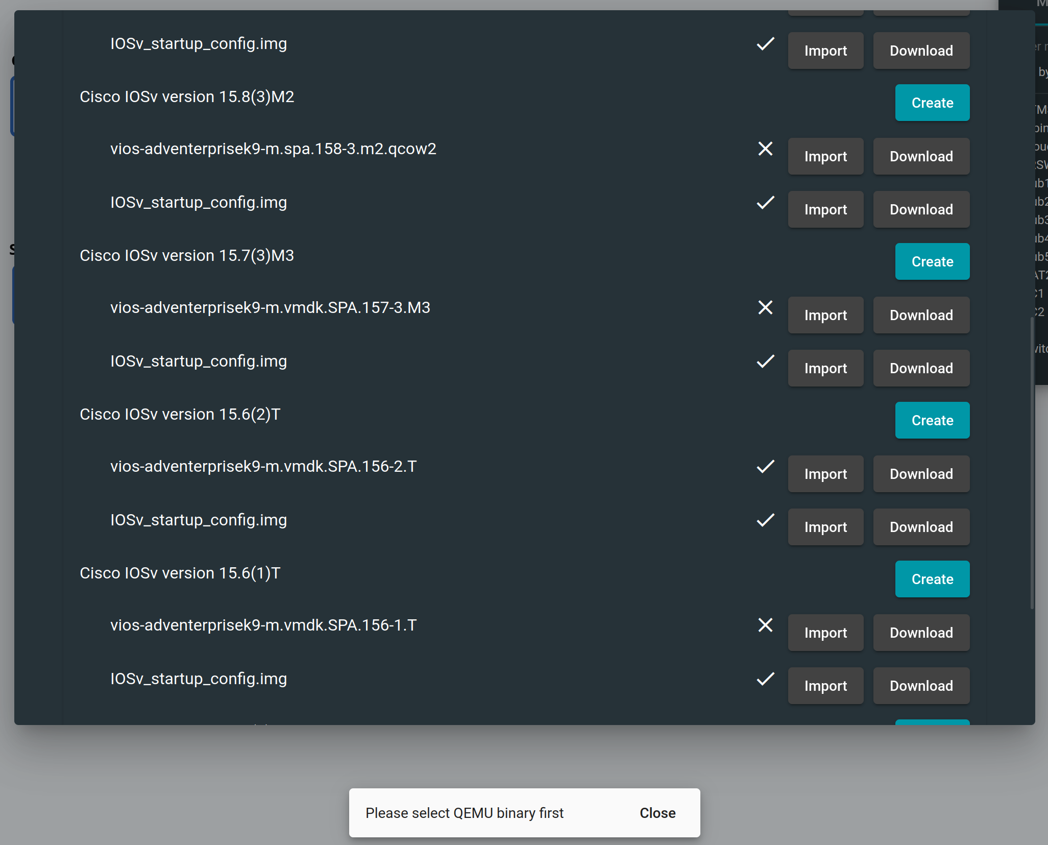Qemu binaries endpoint must not be used · Issue 1363 · GNS3/gns3web