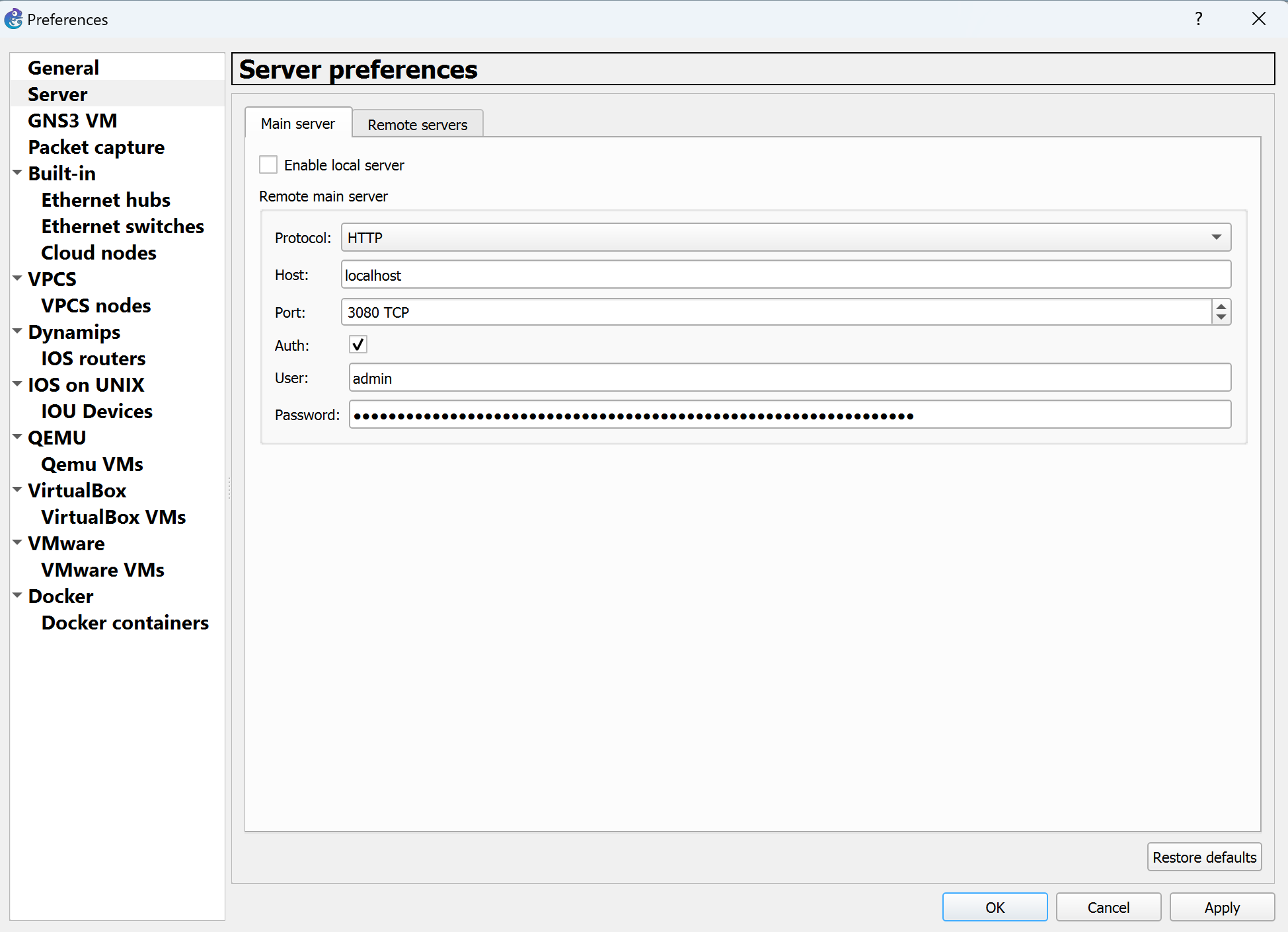 GNS3 not saving preferences nor templates · Issue 3418 ·