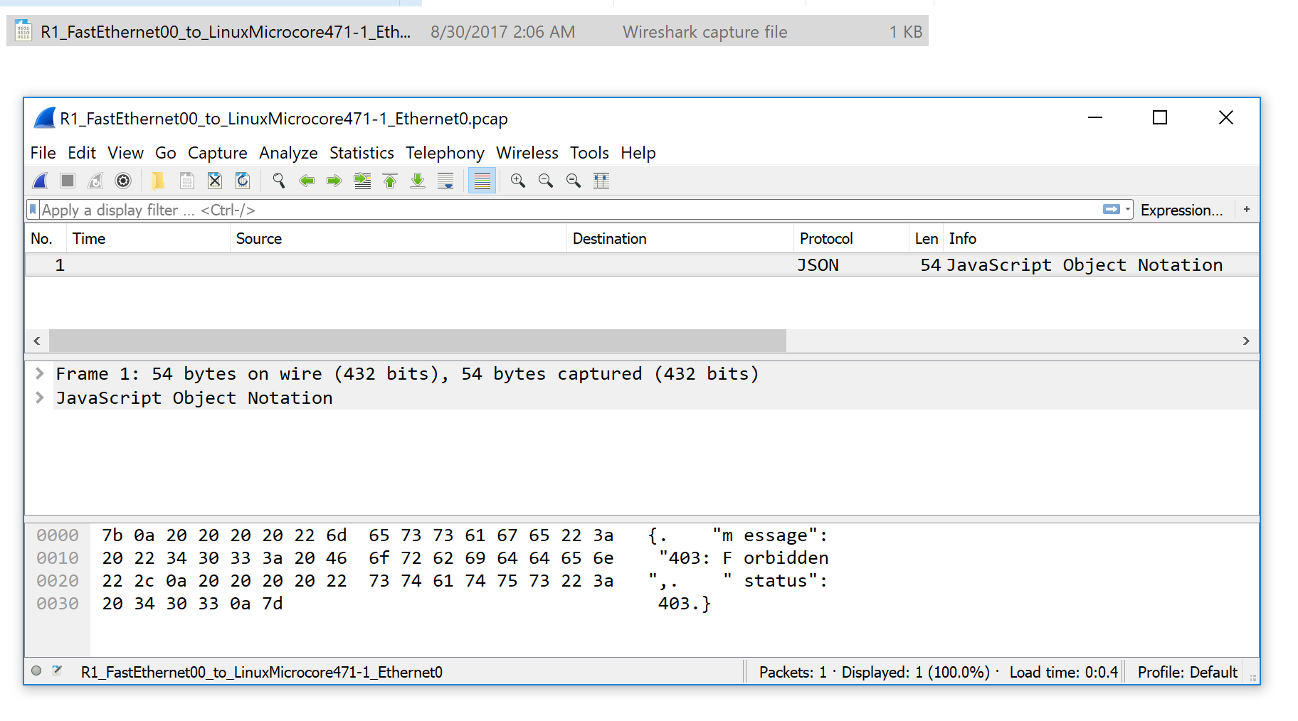 wireshark pcap problem