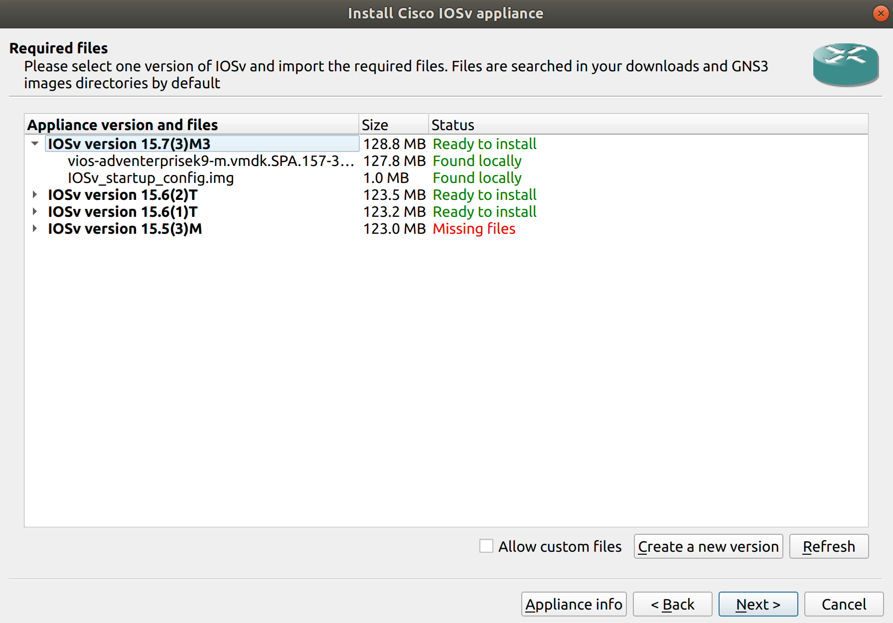 download torrent cisco virl images for gns3 and qemu