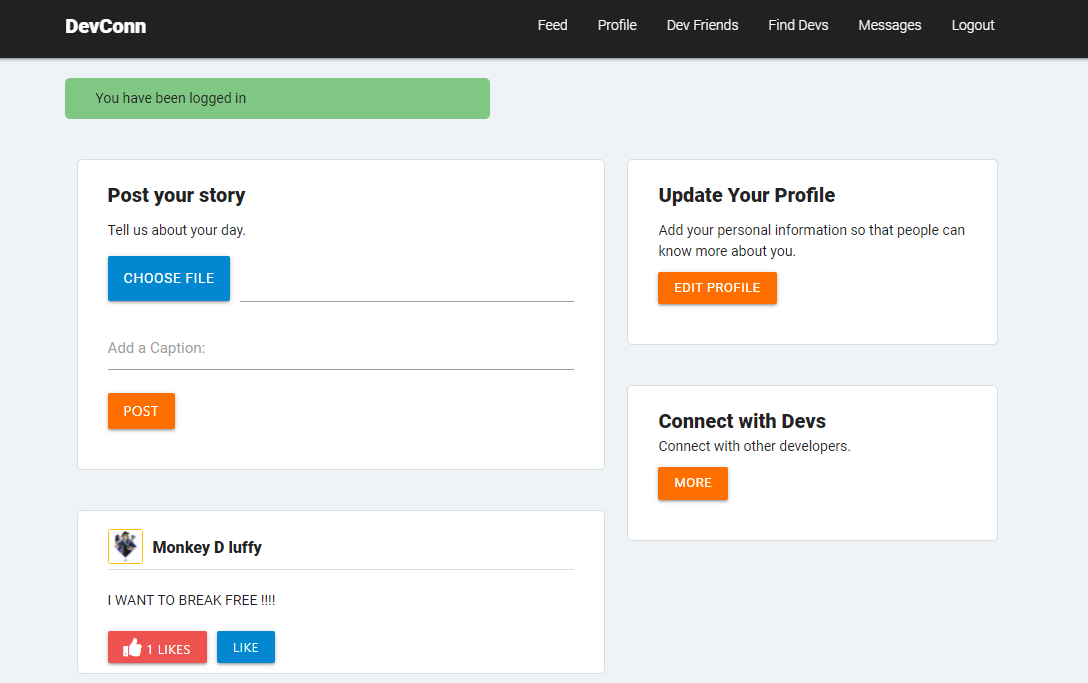 GitHub - Bishwahangdewan/devconn: A social media site for developers