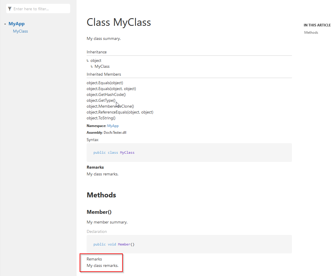 [Bug] Class members contain remarks of the class in HTML output · Issue ...