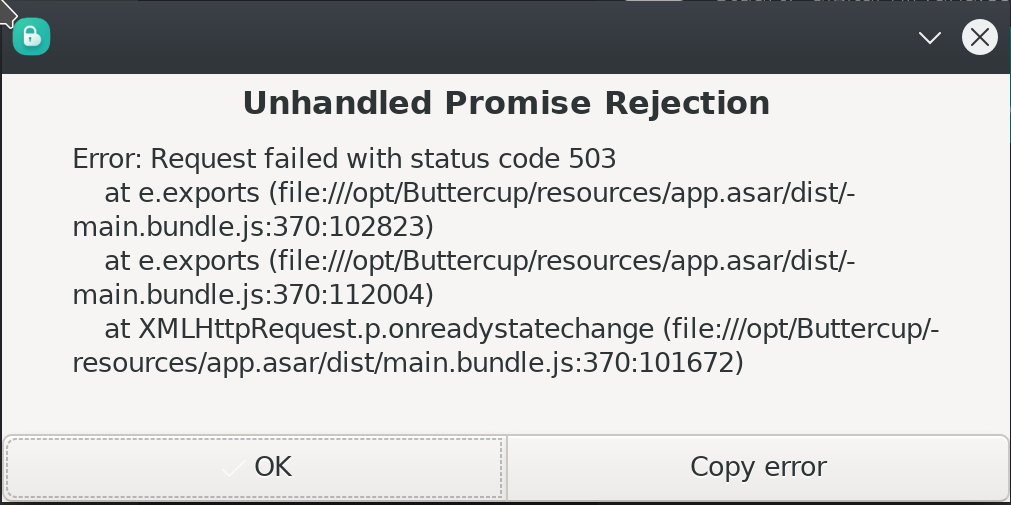 Unhandled Promise Rejection with v1.20.5 Desktop & WebDAV · Issue #947 ...