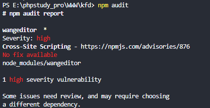 npm 安装时提示高危漏洞并且无法修复 · Issue #3082 · wangeditor-team/wangEditor · GitHub