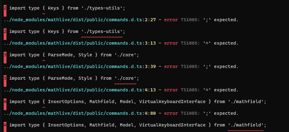 Not Able to import mathlive in angular version 8.0 project · Issue ...