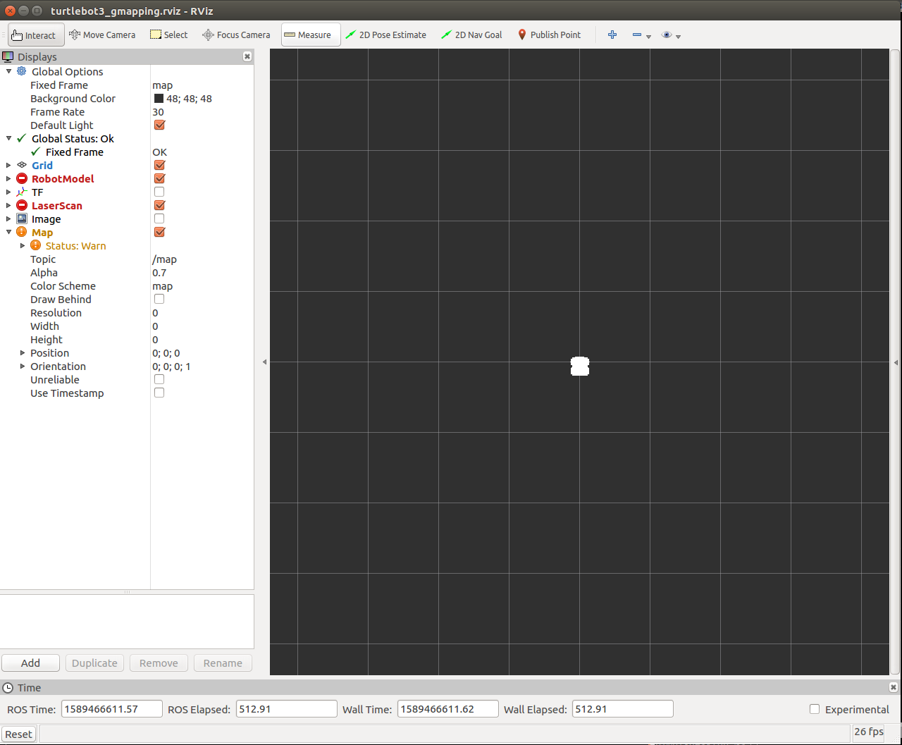 Gmapping SLAM does not work on a real Turtlebot3 waffle (no map ...