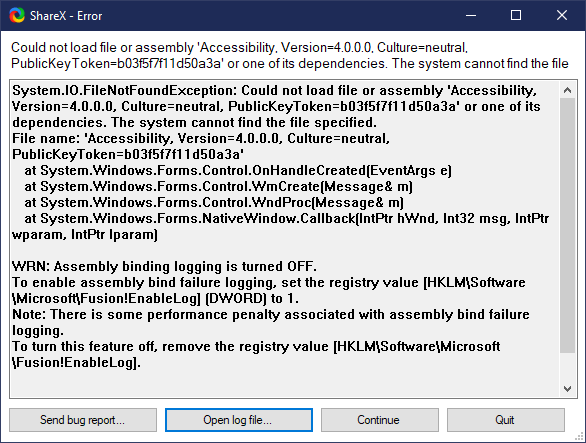 Can't Launch ShareX · Issue #4183 · ShareX/ShareX · GitHub