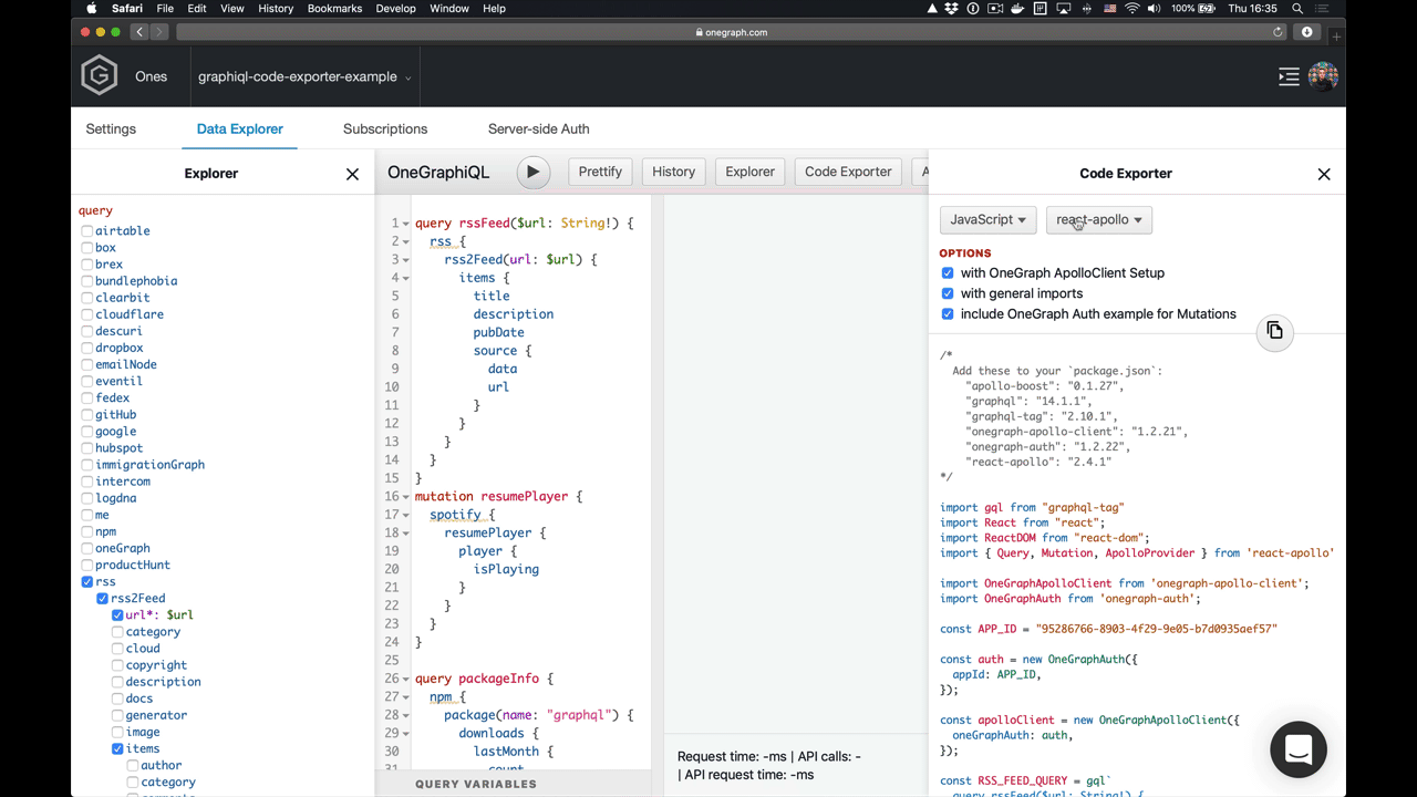 Copy and paste your way to a full GraphQL + fetch-based rss reader!