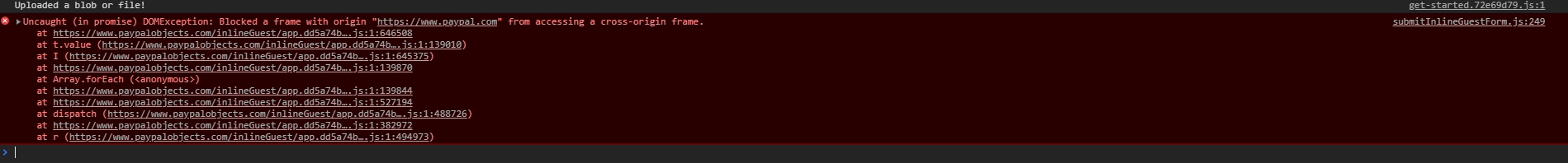 Paypal-smartbuttons-error