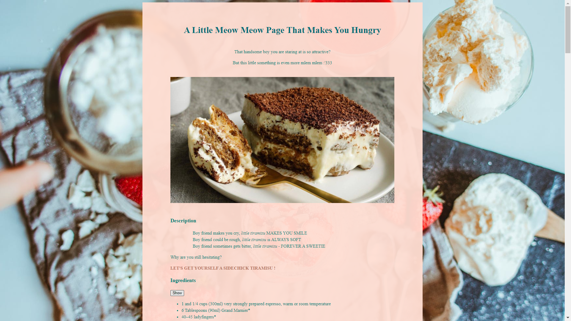 GitHub - DuongPhan45/RecipeWebsite: A simple single-page website on a ...