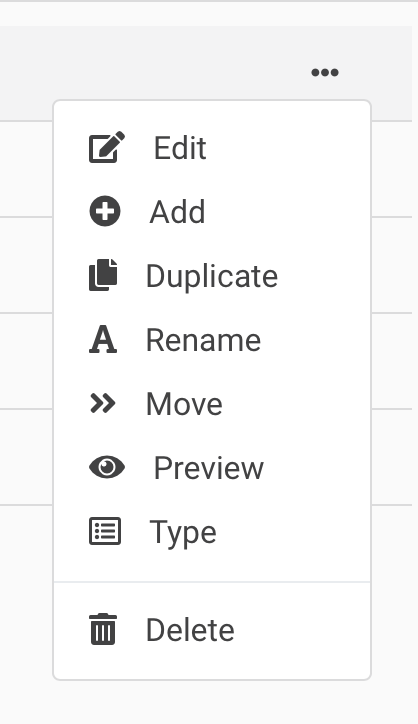 Flextype Admin Panel: use dots icon for actions dropdown · Issue #292 ...