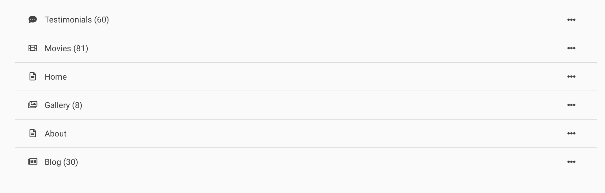 Flextype Admin Panel: use dots icon for actions dropdown · Issue #292 ...