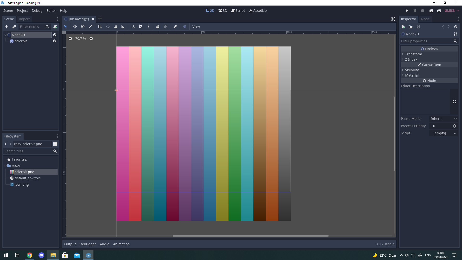 Horrible color banding after using image as a texture. · Issue #51197 ...