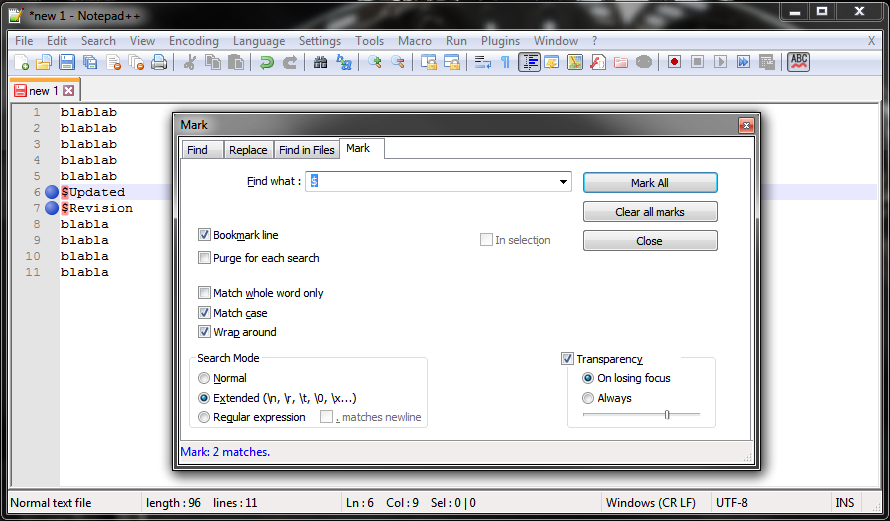 Bookmarking lines by searching marks wrong lines · Issue #6087 ...