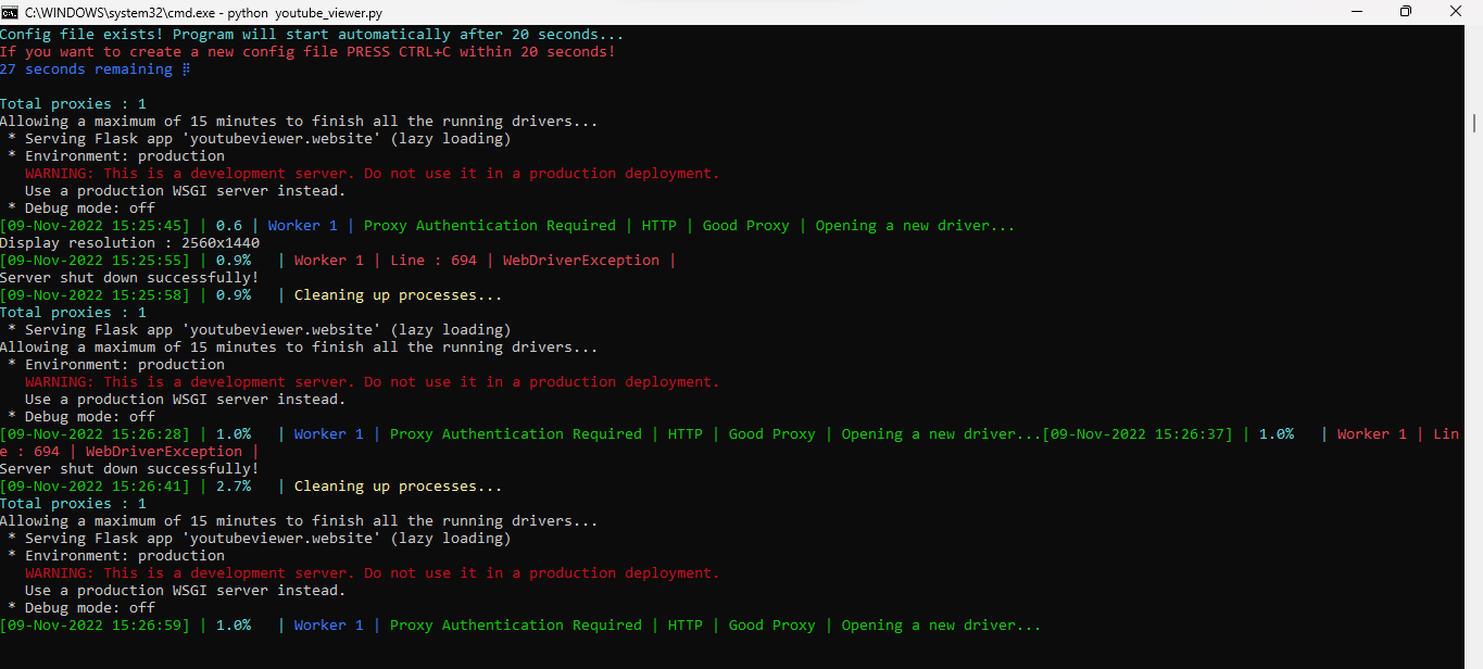 error webdriverexpection · Issue #466 · MShawon/YouTube-Viewer · GitHub