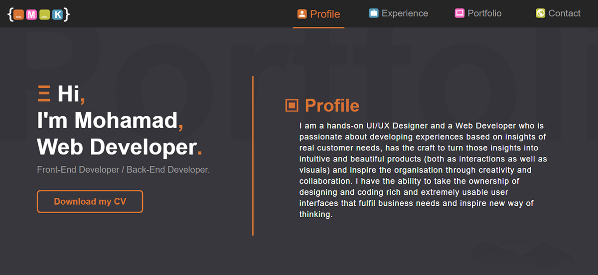 GitHub - MohamadAlkel/Portfolio: My Portfolio