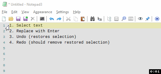 Strange behavior Restore selection when using Redo · Issue #1599 ...