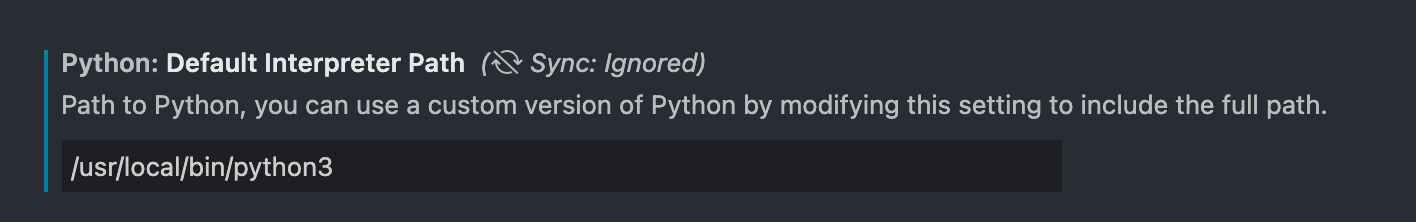 Python default interpreter is not reacting to changes in settings ...