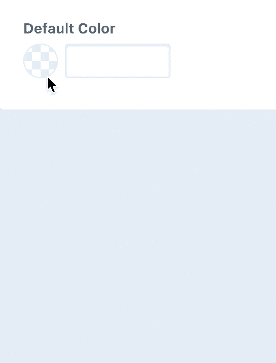 A screen recording of the color picker, showing that the text input is selected in real time while the color picker is still open