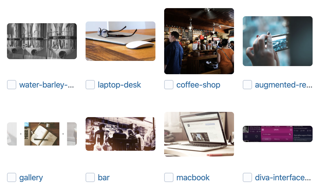 Asset thumbnails revealing their true aspect ratios