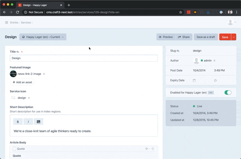 Video of the new propagation method in action