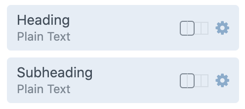 Two fields with 50% width