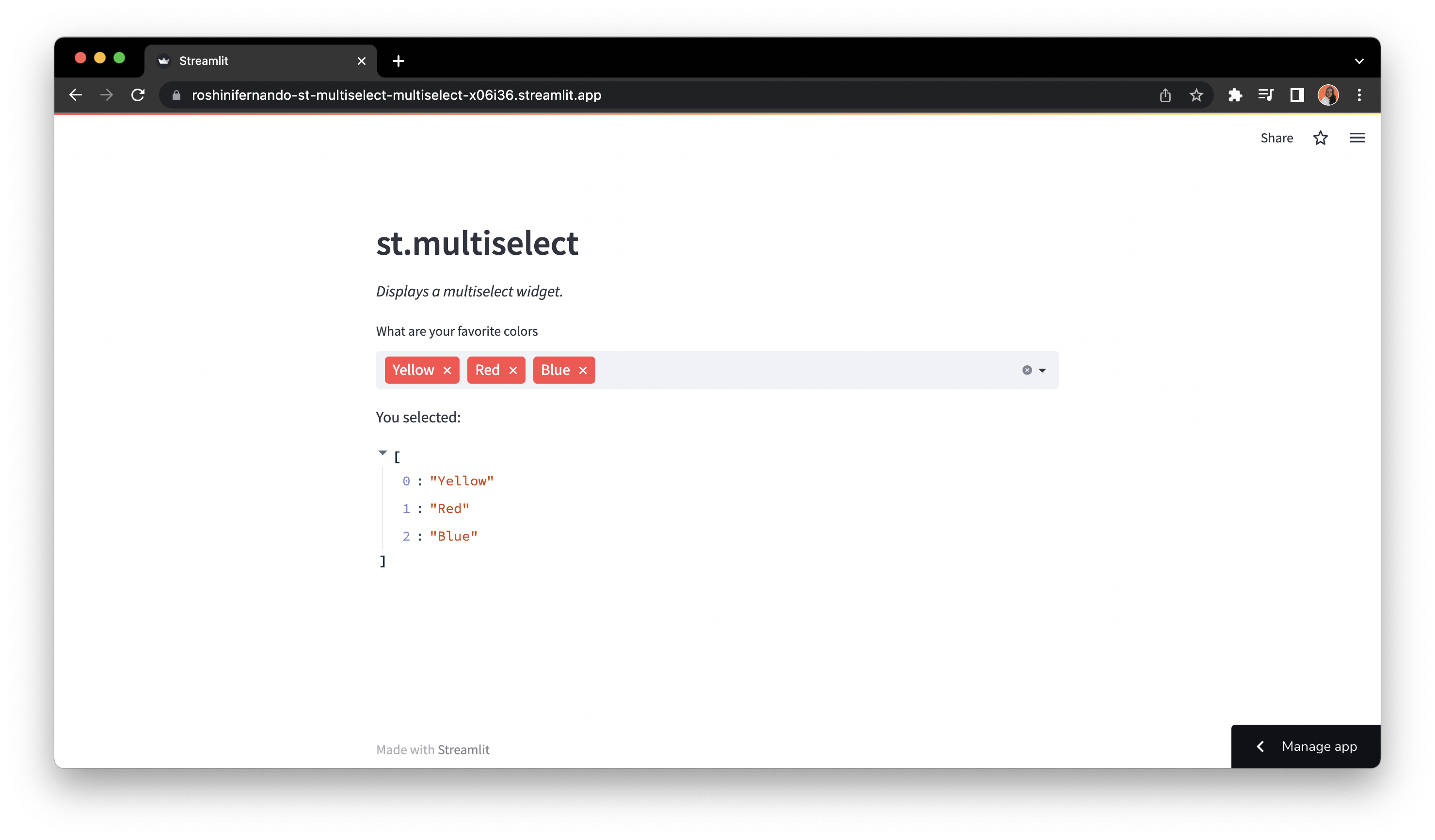 GitHub - RoshiniFernando/st.multiselect: Created a multple selection box