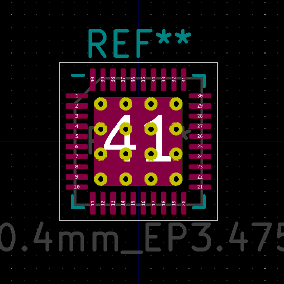 Add QFN40 footprint for IS31FL3736/7 (!368) · Merge requests · KiCad