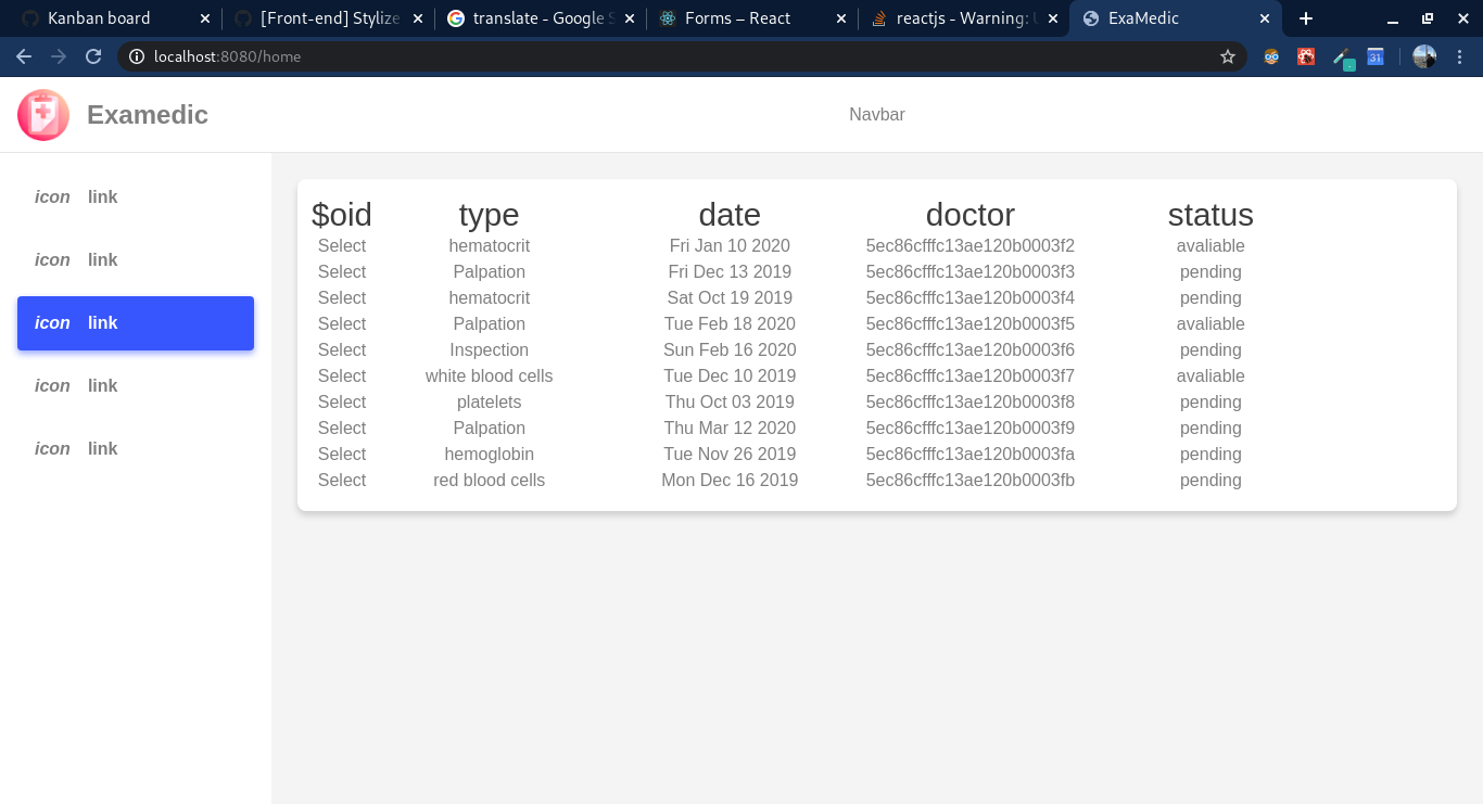 [Front-end] Stylize the Table.jsx component and Place a check-box on ...
