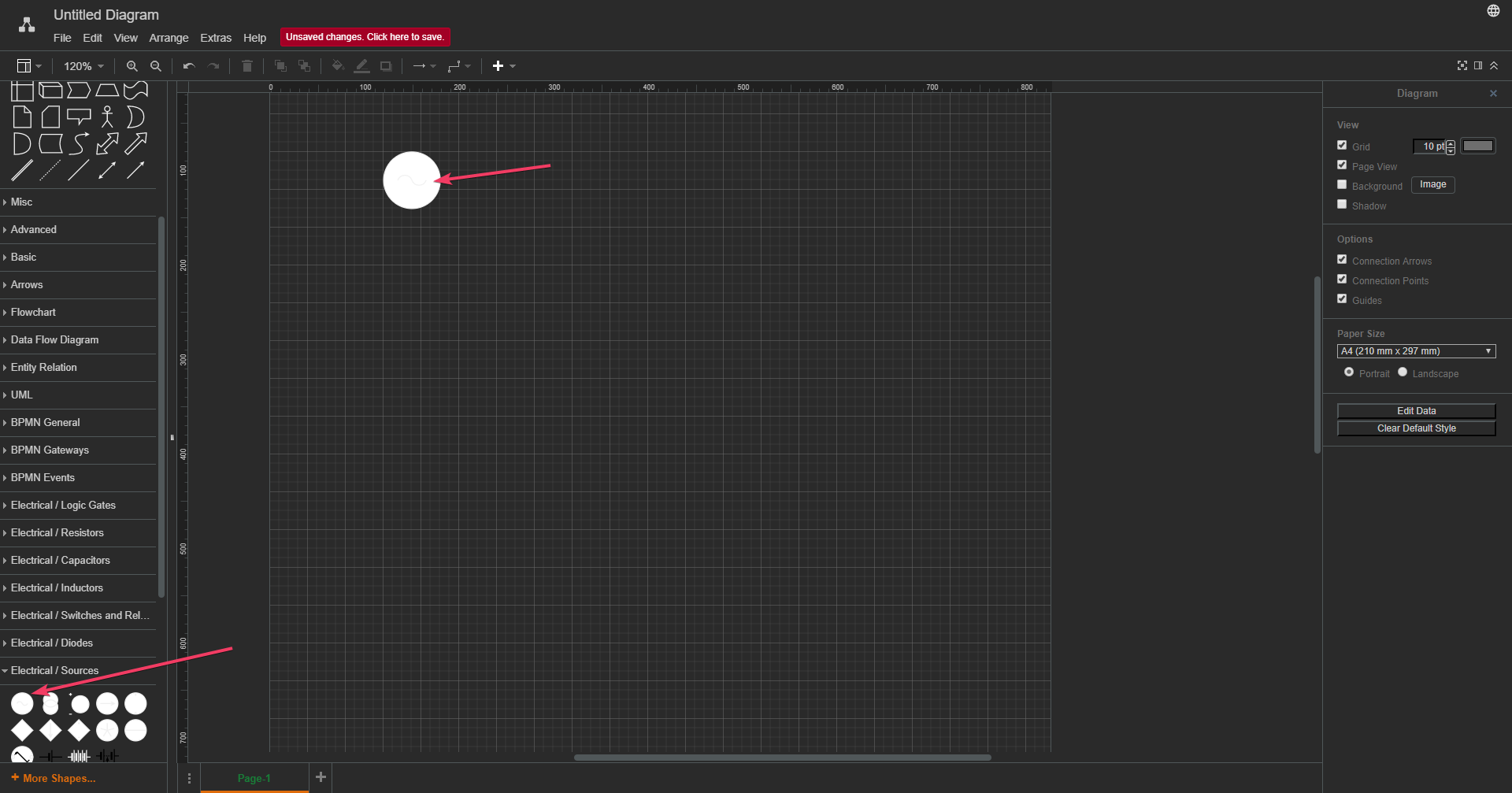 Certain symbols are barely visible in dark theme · Issue #605 · jgraph ...