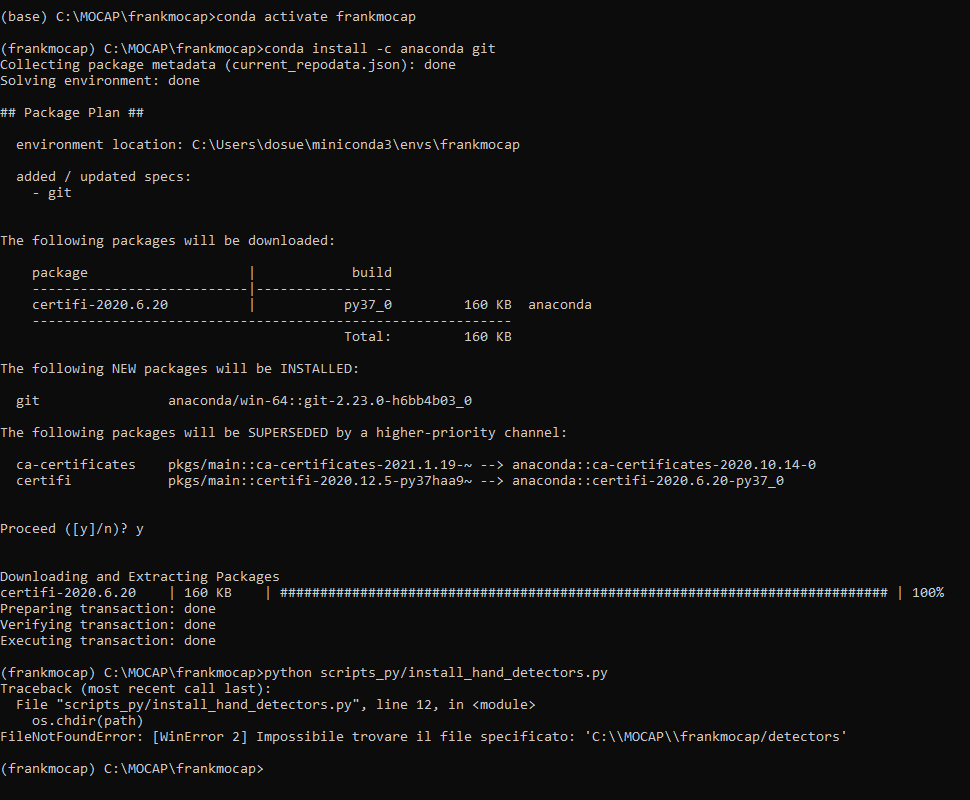 Problems at the end of installation (hands and video demo) · Issue #8 ...