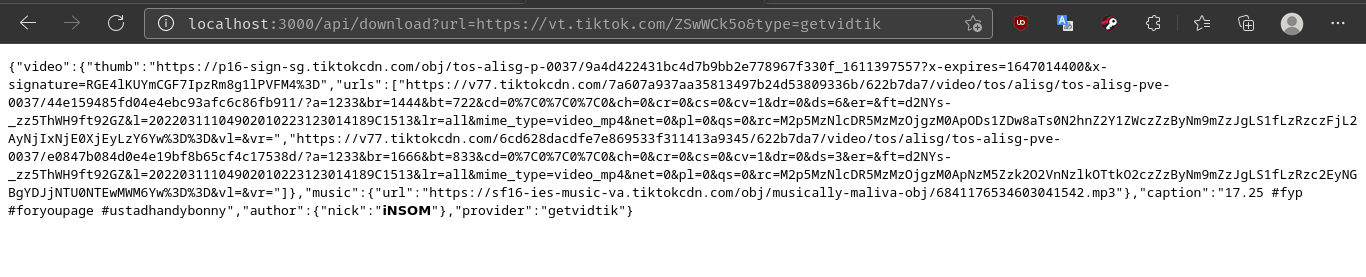getvidtik provider result