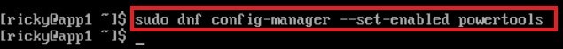 app server modsecurity sudo dnf config manager